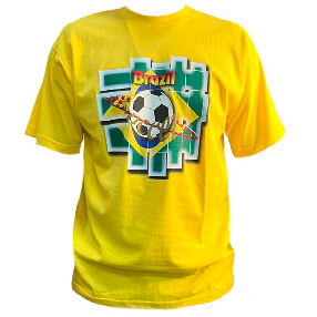 Футболка Brazil Soccer желтая