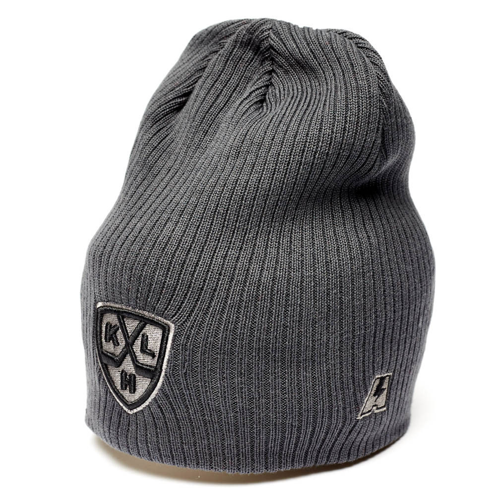 Шапка "KHL" (Steel Collection) с вышивкой серая