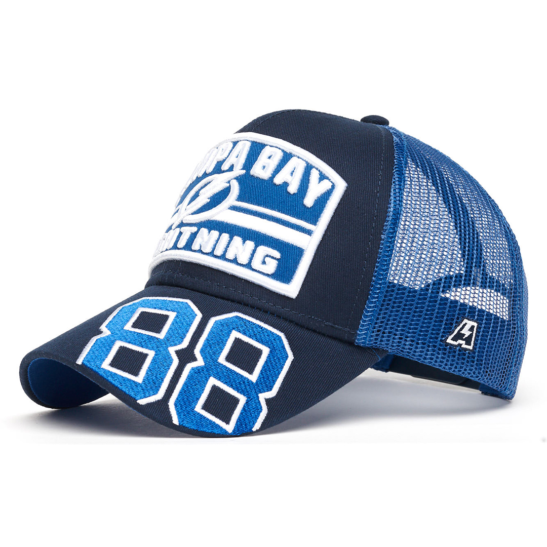 Купить Бейсболка "NHL Tampa Bay Lightings" №88 синяя с сеткой 55-58 в Казахстане — Hockey1.kz