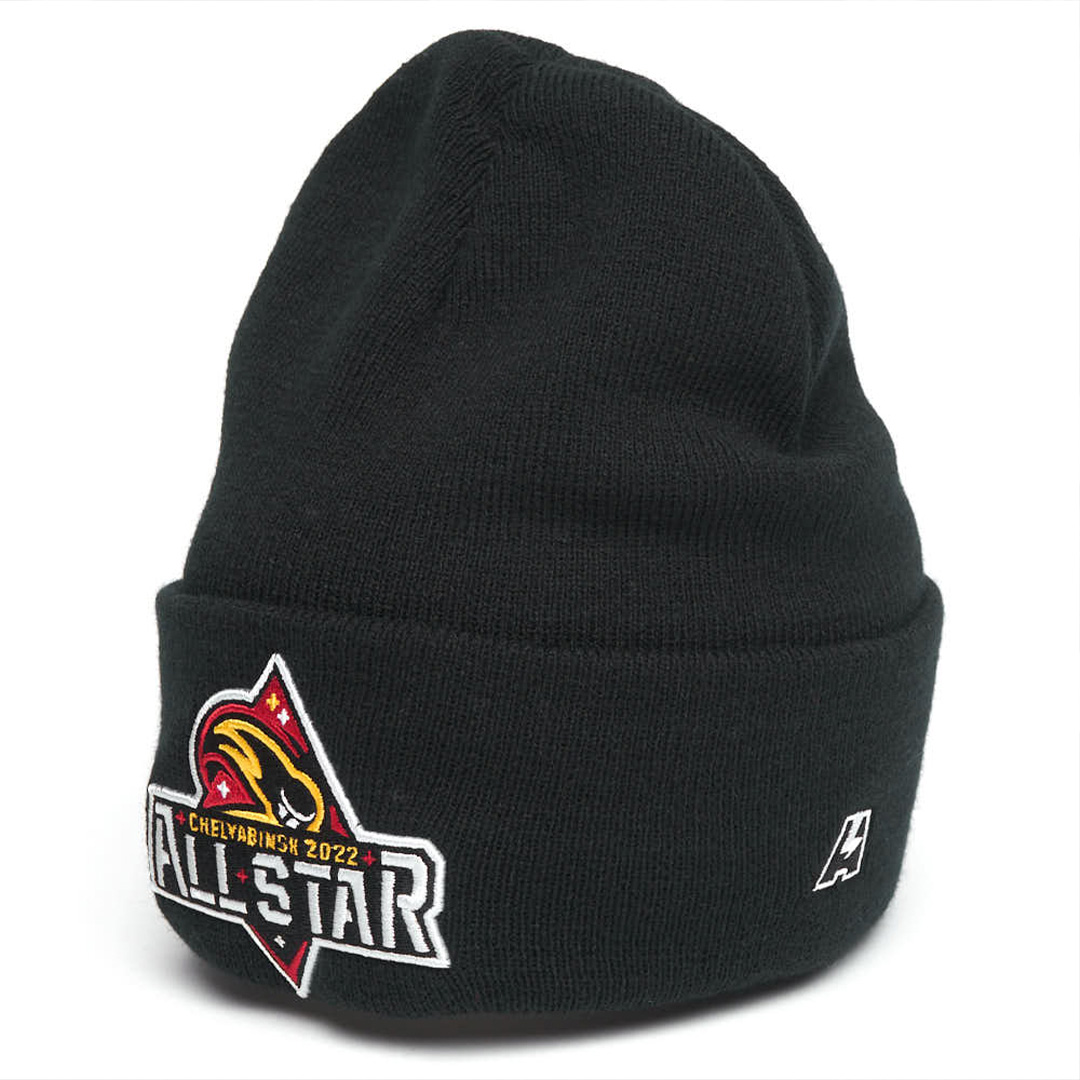 Купить Шапка "KHL All Star" с отворотом черная 55-58 в Казахстане — Hockey1.kz