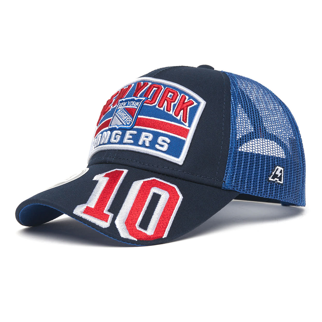 Купить Бейсболка "NHL New York Rangers" №10 сине-голубая с сеткой 52-54 в Казахстане — Hockey1.kz