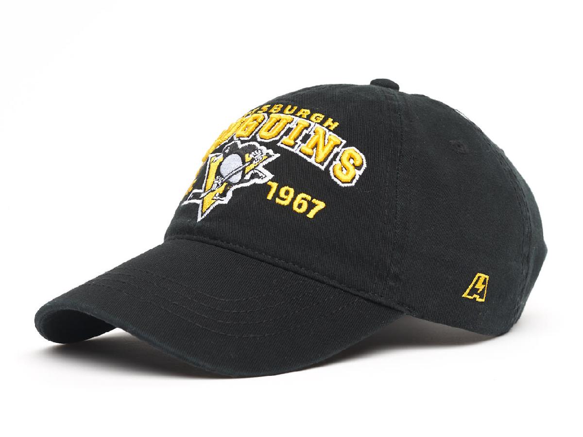Бейсболка "NHL Pittsburgh Penguins Hockey Est. 1967" черная 52-54