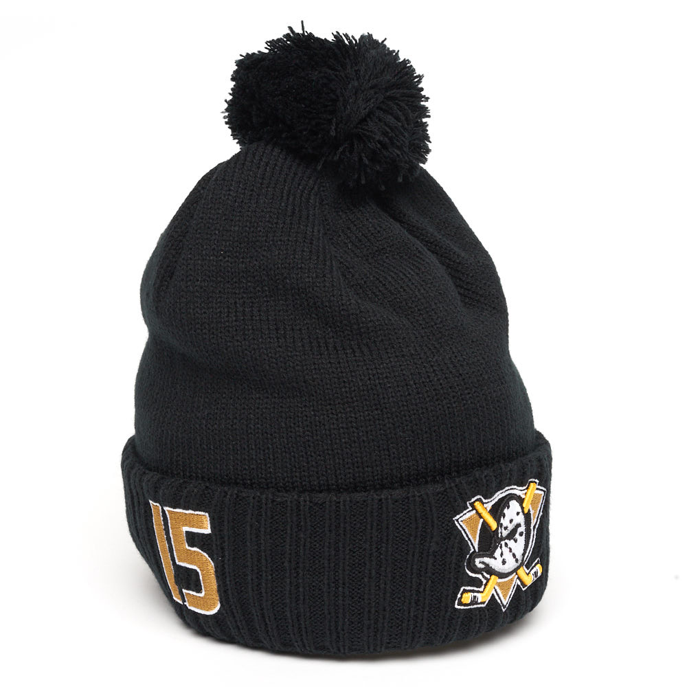 Купить Шапка "NHL Anaheim Ducks" № 15 с помпоном черная 55-58 в Казахстане — Hockey1.kz