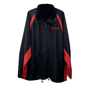 Куртка ветрозащитная на флисе Reebok Hockey черно-красная