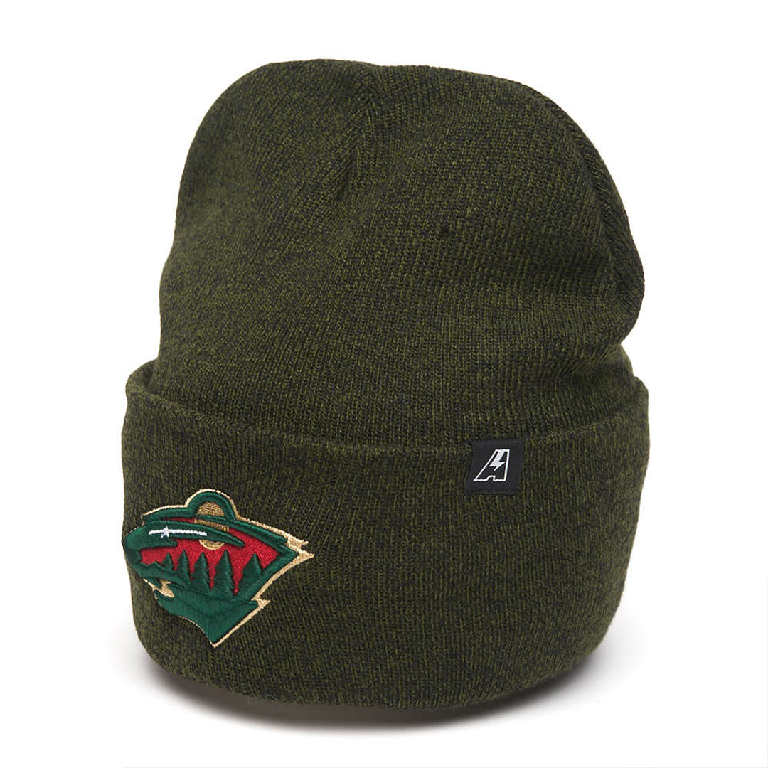 Купить Шапка "NHL Minnesota Wild" с отворотом зеленая 55-58 в Казахстане — Hockey1.kz