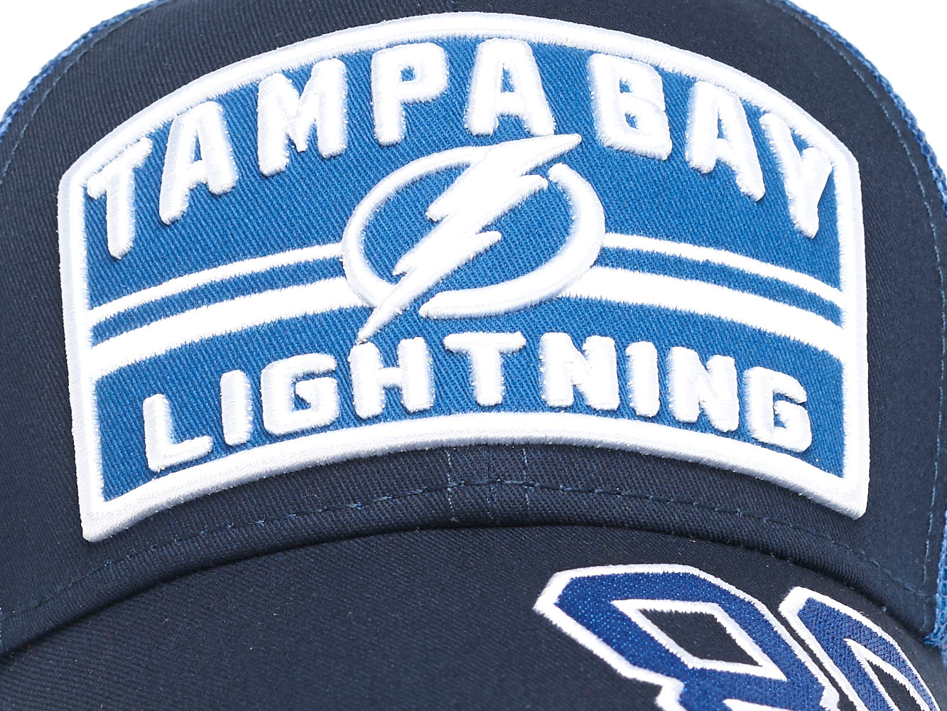 Бейсболка "NHL Tampa Bay Lightings" №86 синяя с сеткой 55-58