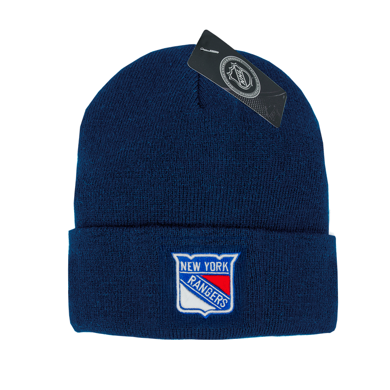 Купить Шапка "NHL New York Rangers" с вышивкой темно-синяя 55-58 в Казахстане — Hockey1.kz