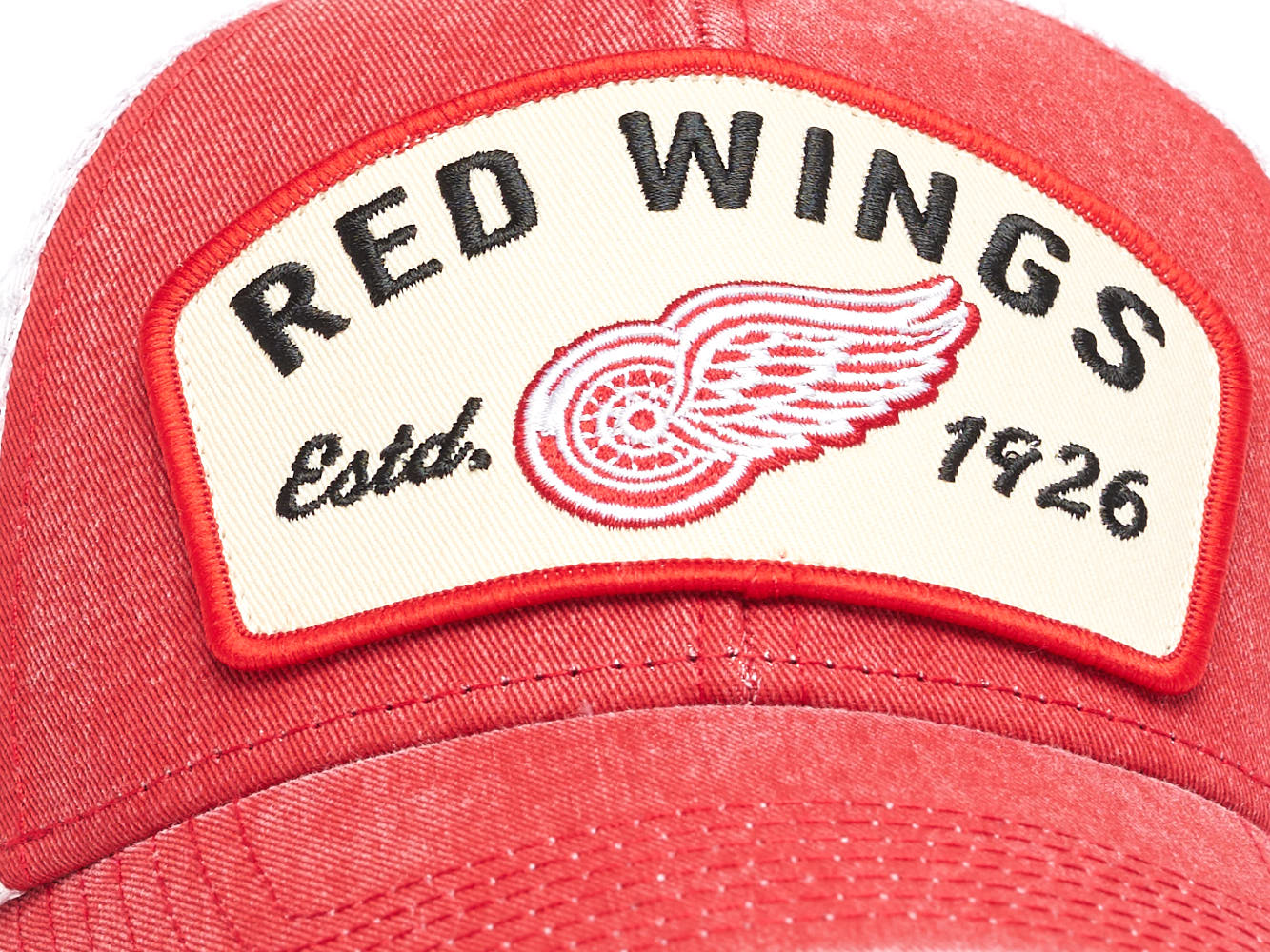 Бейсболка "NHL Detroit Red Wings Est. 1926" красно-белая 55-58