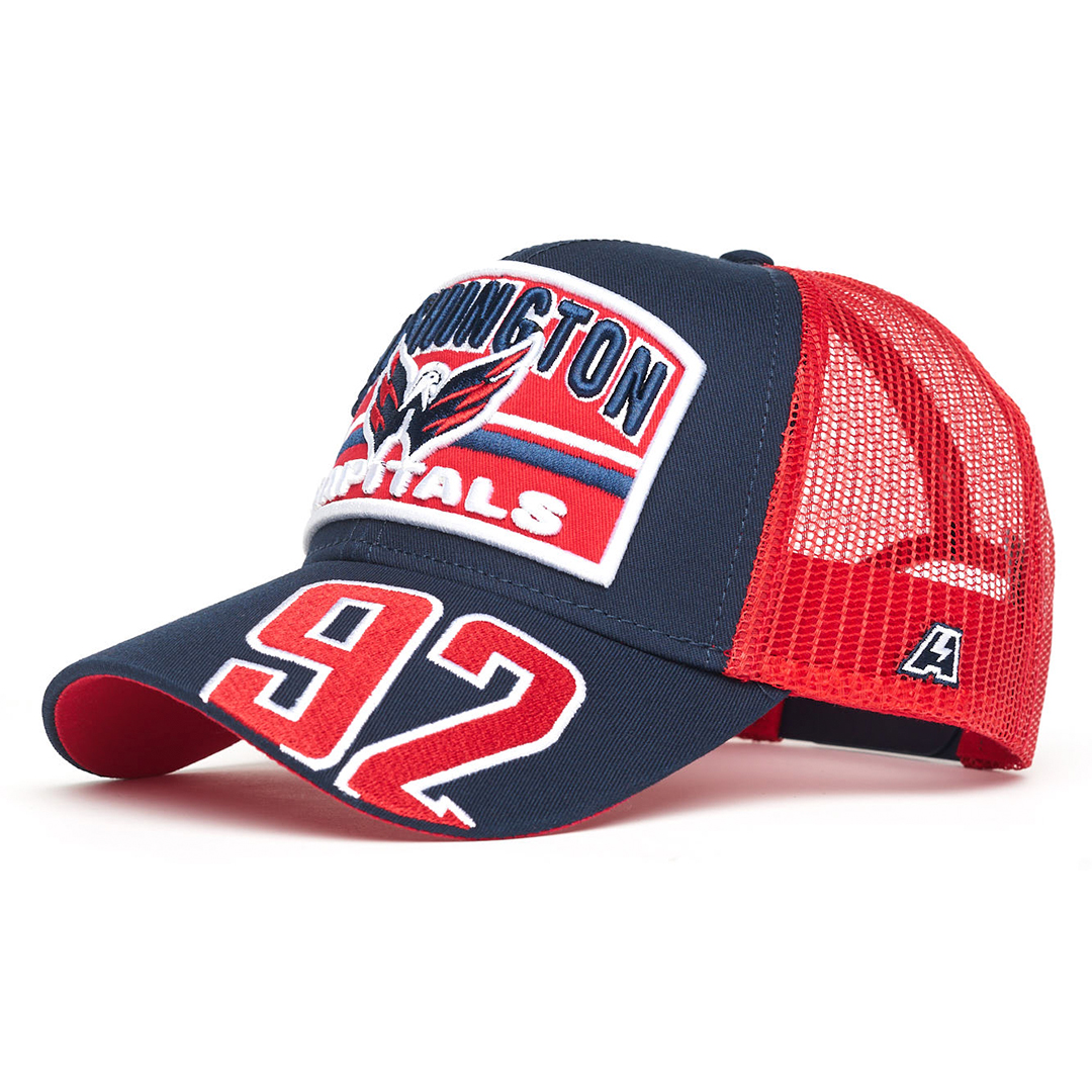 Купить Бейсболка "NHL Washington Capitals" №92 сине-красная с сеткой 55-58 в Казахстане — Hockey1.kz