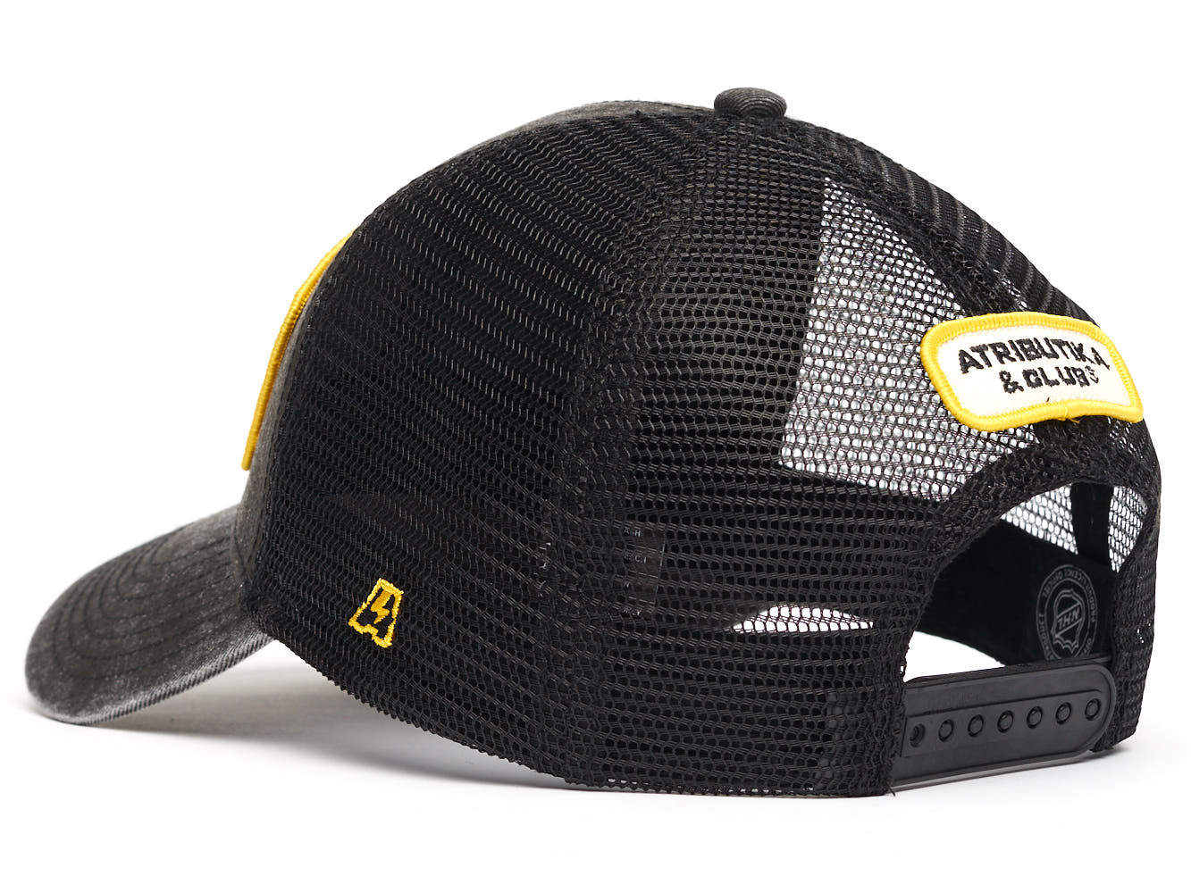 Бейсболка "NHL Pittsburgh Penguins Est. 1967" черная с сеткой 55-58