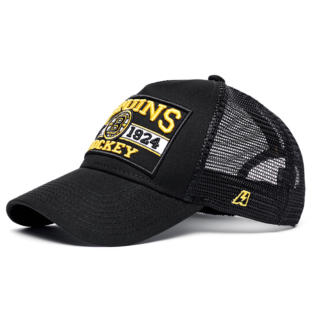Купить Бейсболка "NHL Boston Bruins Hockey Est. 1924" черная с сеткой в Казахстане — Hockey1.kz