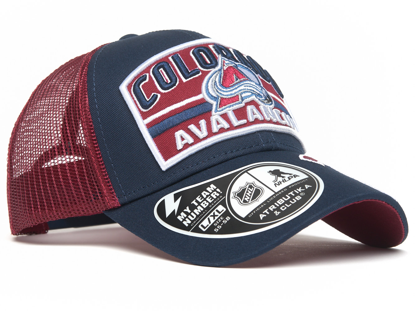 Бейсболка "NHL Colorado Avalanche" №29 сине-красная с сеткой 55-58