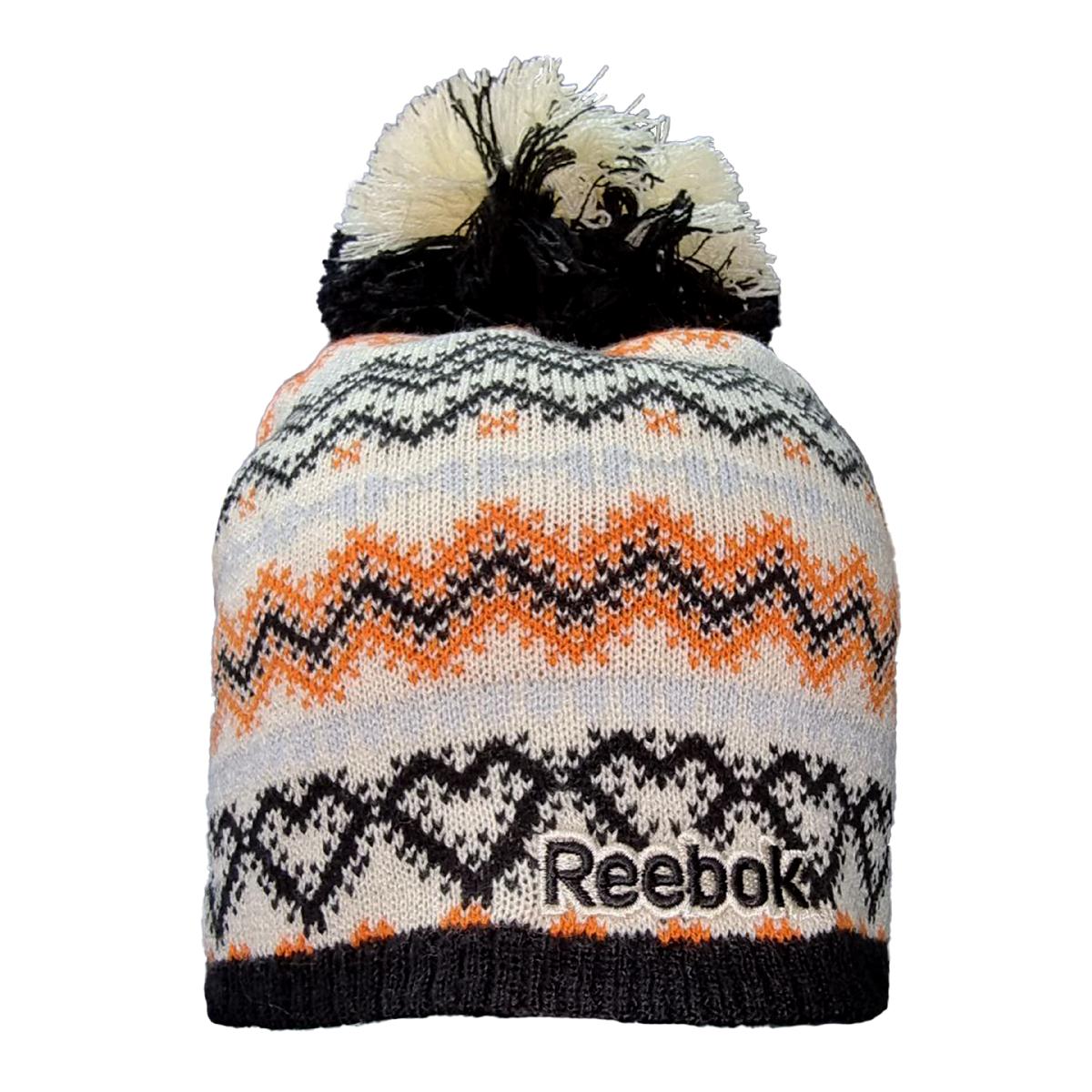 Шапка Reebok с узорами с помпоном