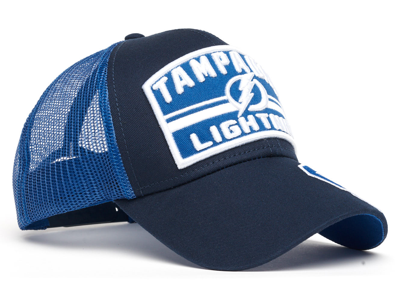 Бейсболка "NHL Tampa Bay Lightings" №88 синяя с сеткой 55-58