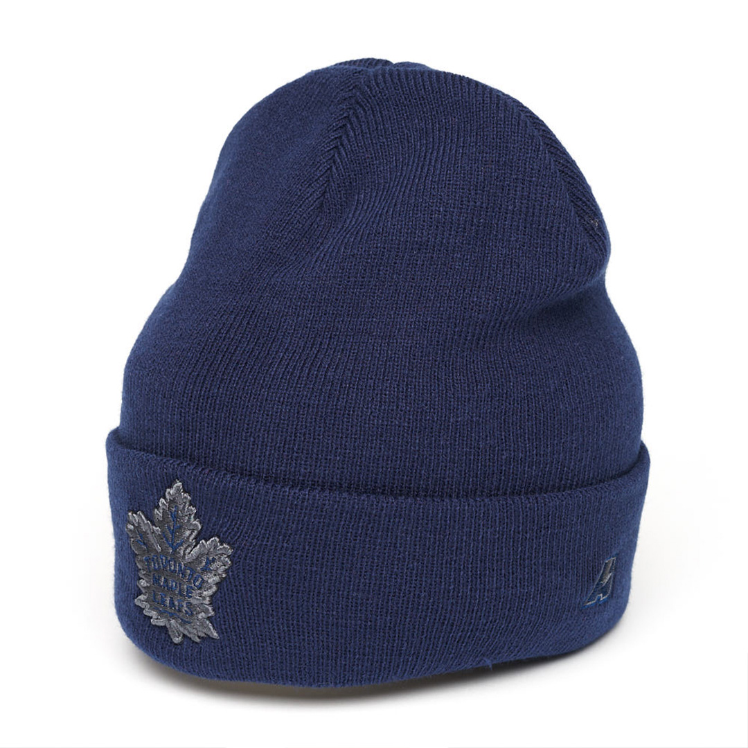 Купить Шапка "NHL Toronto Maple Leafs" с вышивкой с отворотом синяя в Казахстане — Hockey1.kz