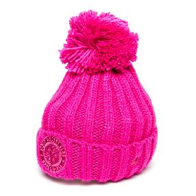 Шапка "KHL Сибирь" с помпоном розовая 55-58