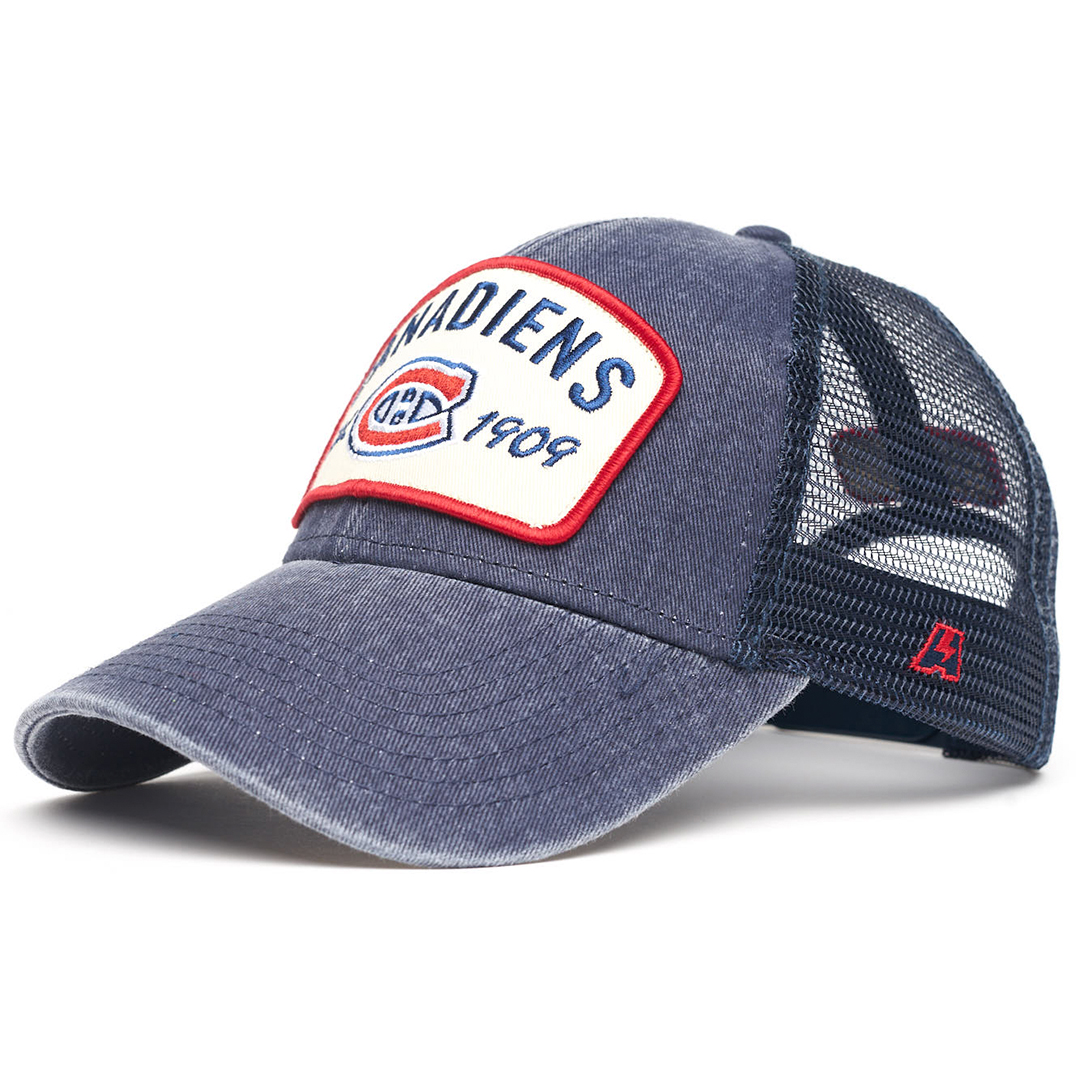 Купить Бейсболка "NHL Montreal Canadiens Hockey Est. 1909" темно-синяя с сеткой 55-58 в Казахстане — Hockey1.kz