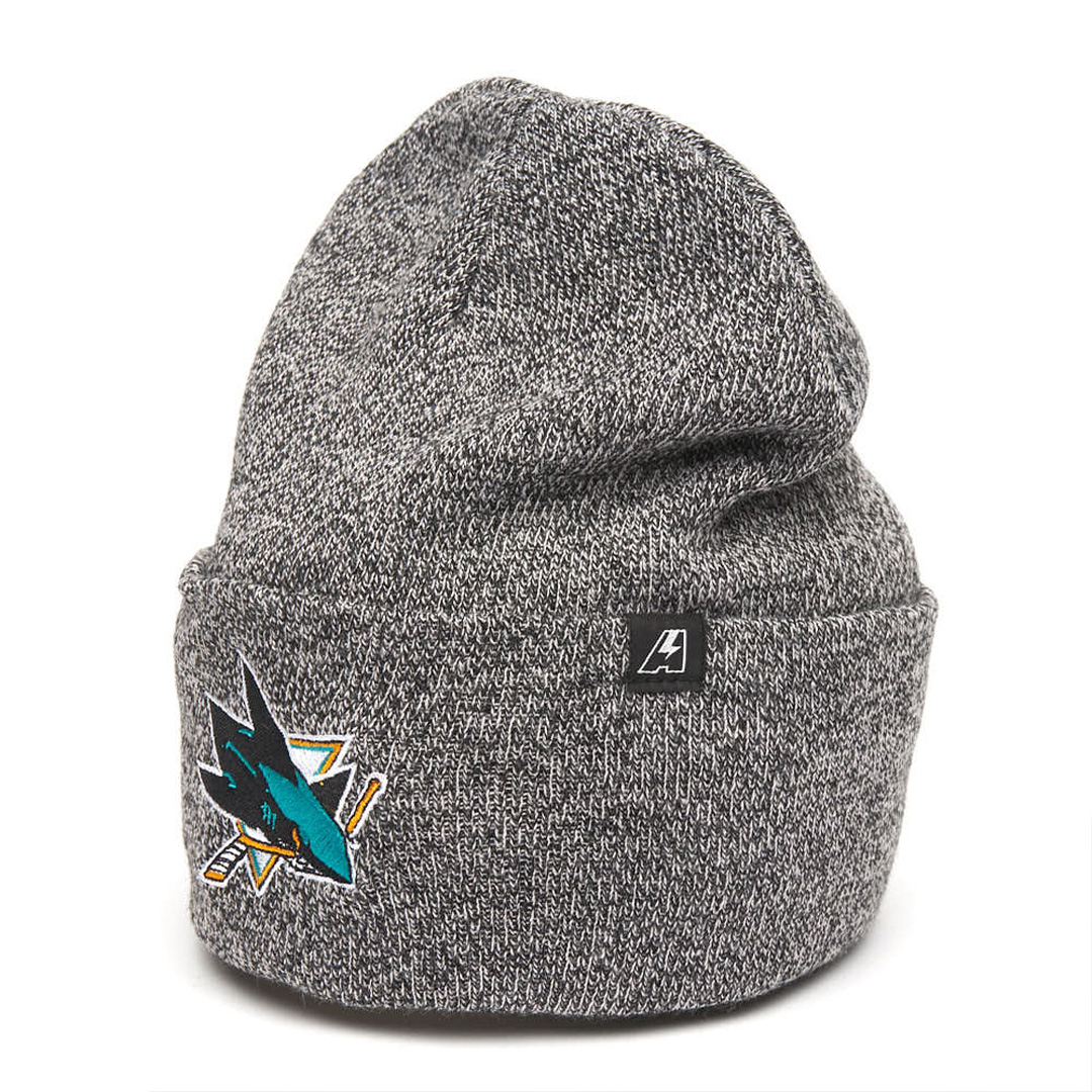 Купить Шапка "NHL  San Jose Sharks" с отворотом серая 55-58 в Казахстане — Hockey1.kz
