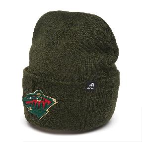 Шапка "NHL Minnesota Wild" с отворотом зеленая 55-58