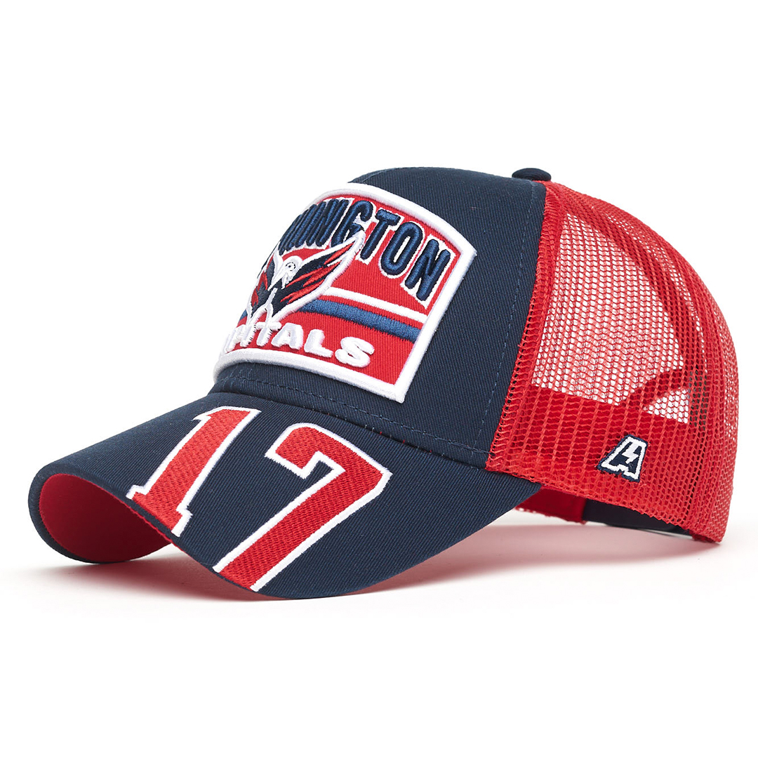 Купить Бейсболка "NHL Washington Capitals" №17 сине-красная с сеткой 55-58 в Казахстане — Hockey1.kz