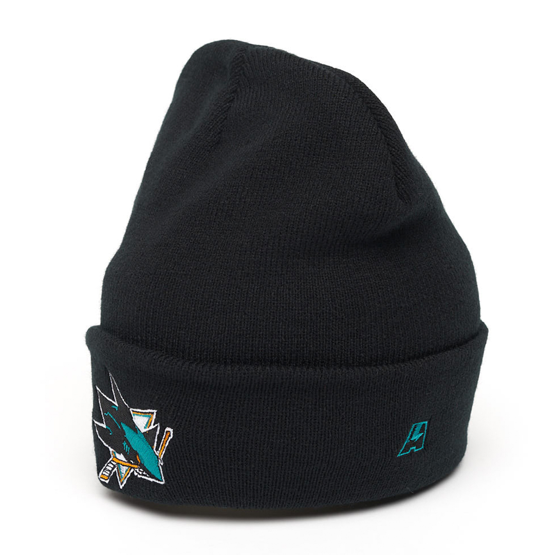 Купить Шапка "NHL San Jose Sharks" с вышивкой черная 55-58 в Казахстане — Hockey1.kz