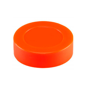 Шайба для стрит-хоккея пластиковая оранжевая type1