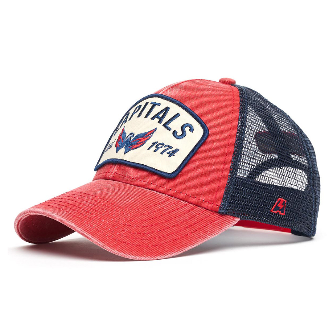 Бейсболка "NHL Washington Capitals Est. 1974" красная с сеткой 52-54