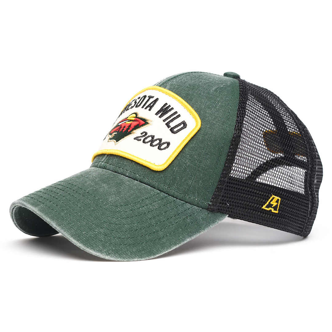 Купить Бейсболка "NHL Minnesota Wild Estd 2000" зелено-серая с сеткой 55-58 в Казахстане — Hockey1.kz