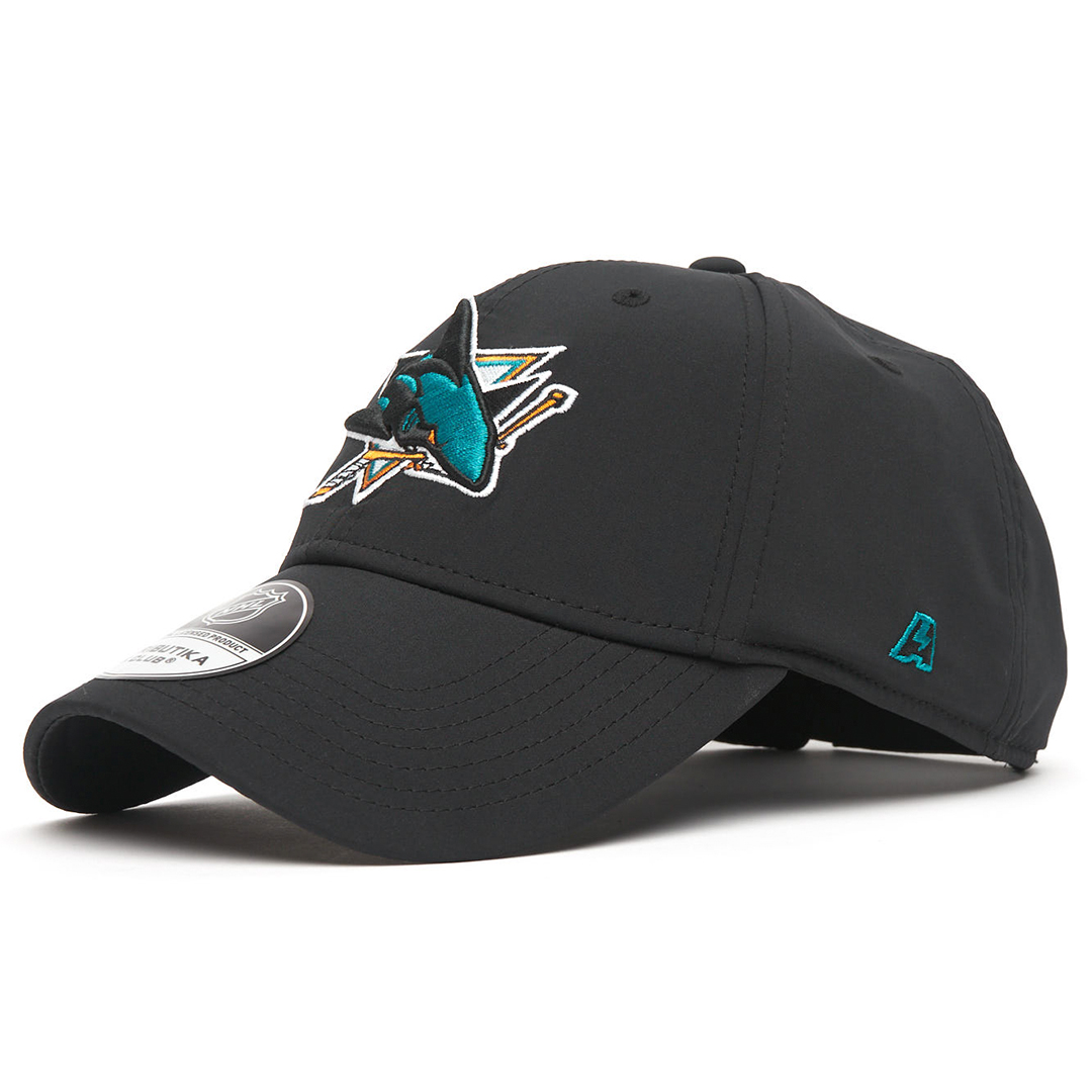Купить Бейсболка "NHL San Jose Sharks" черно-бирюзовая с сеткой 57-59 в Казахстане — Hockey1.kz
