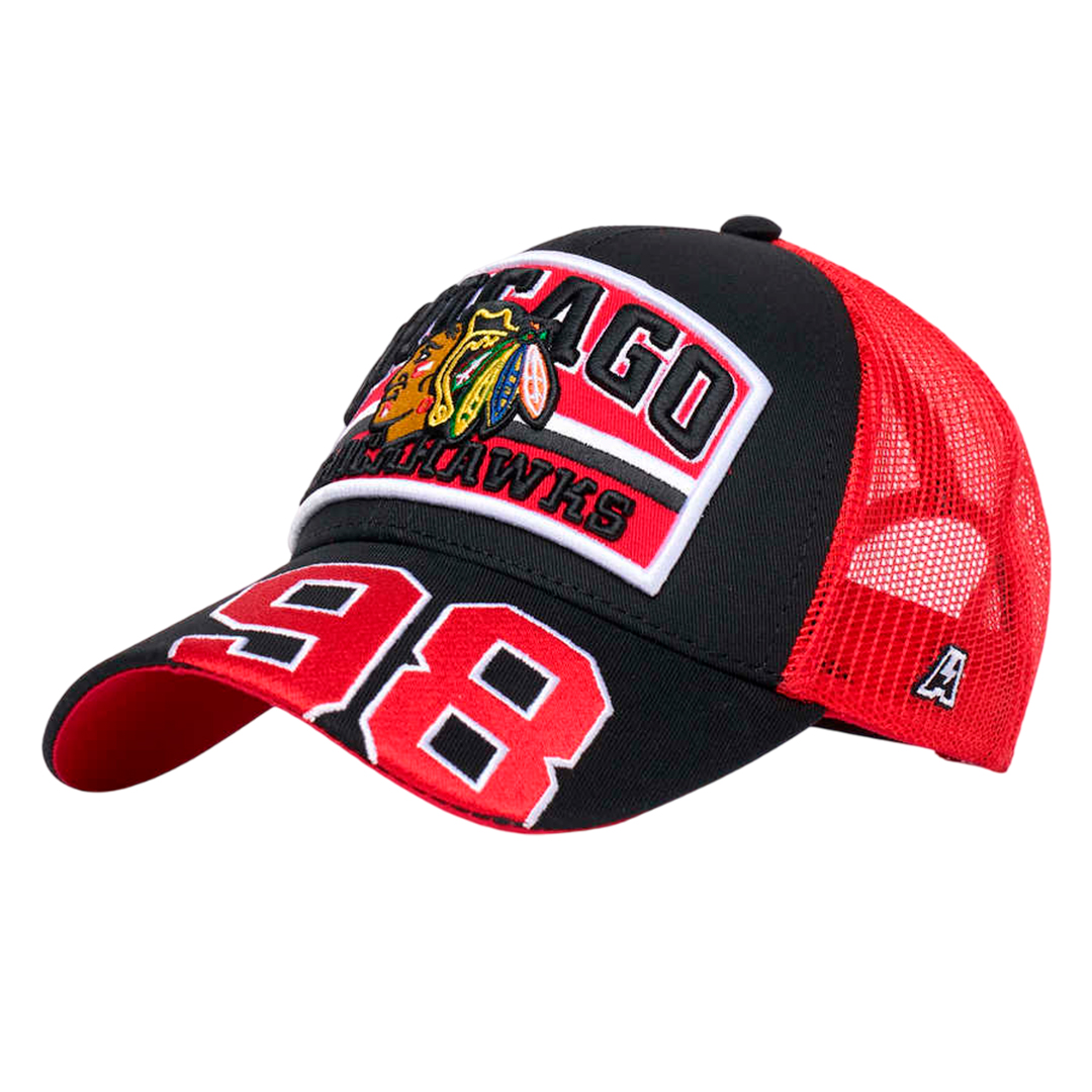 Купить Бейсболка "NHL Chicago Black Hawks" №98 черно-красная 55-58 в Казахстане — Hockey1.kz