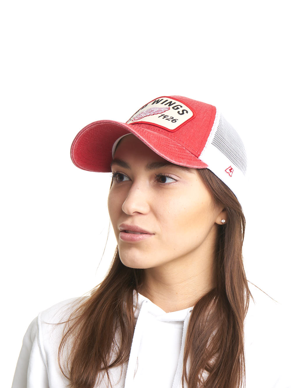 Бейсболка "NHL Detroit Red Wings Est. 1926" красно-белая 55-58