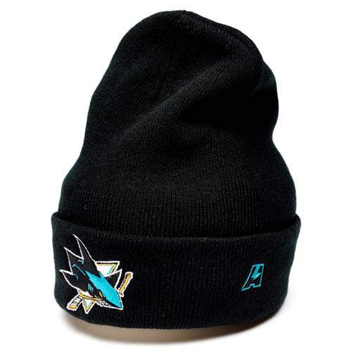 Шапка "NHL San Jose Sharks" с вышивкой черная 55-58
