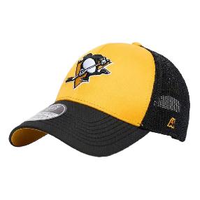 Бейсболка "NHL Pittsburgh Penguins" желто-черная 55-58