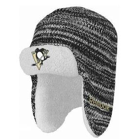 Шапка-ушанка Reebok Trooper Pittsburgh Penguins черно-белая