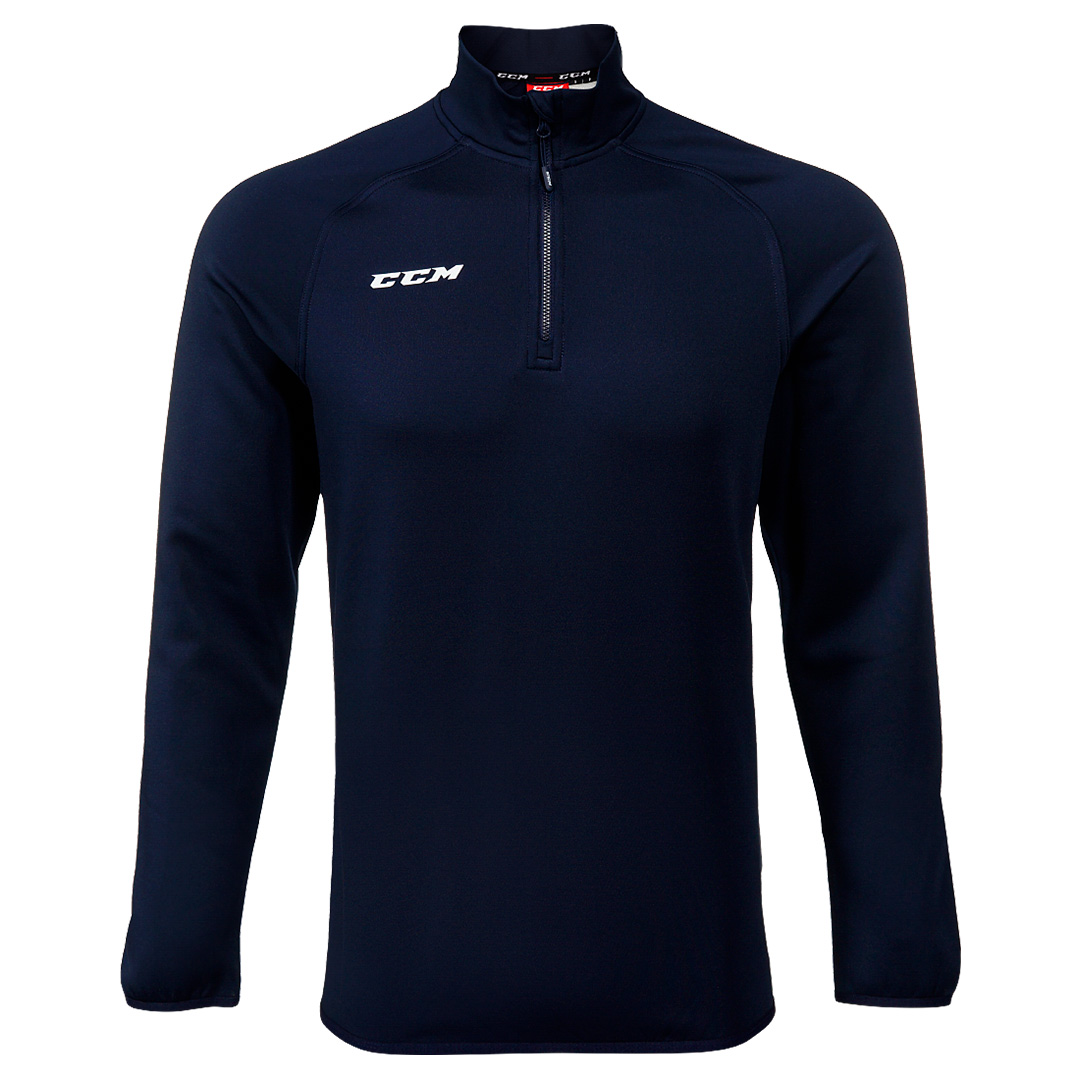 Купить Джемпер CCM Locker Room 1/4 Zip юниорский темно-синий в Казахстане — Hockey1.kz