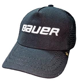 Бейсболка с логотипом Bauer с сеткой черная