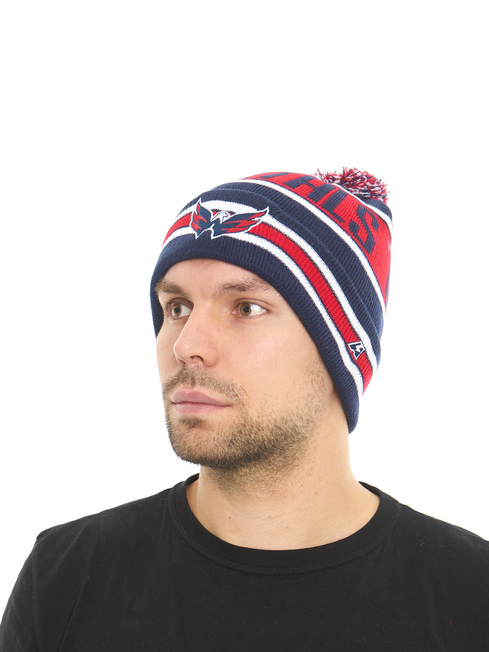 Шапка "NHL Washington Capitals" с помпоном