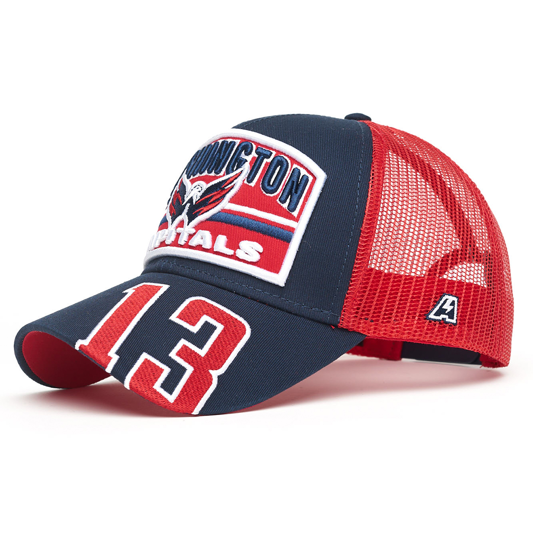 Купить Бейсболка "NHL Washington Capitals" №13 сине-красная с сеткой 55-58 в Казахстане — Hockey1.kz