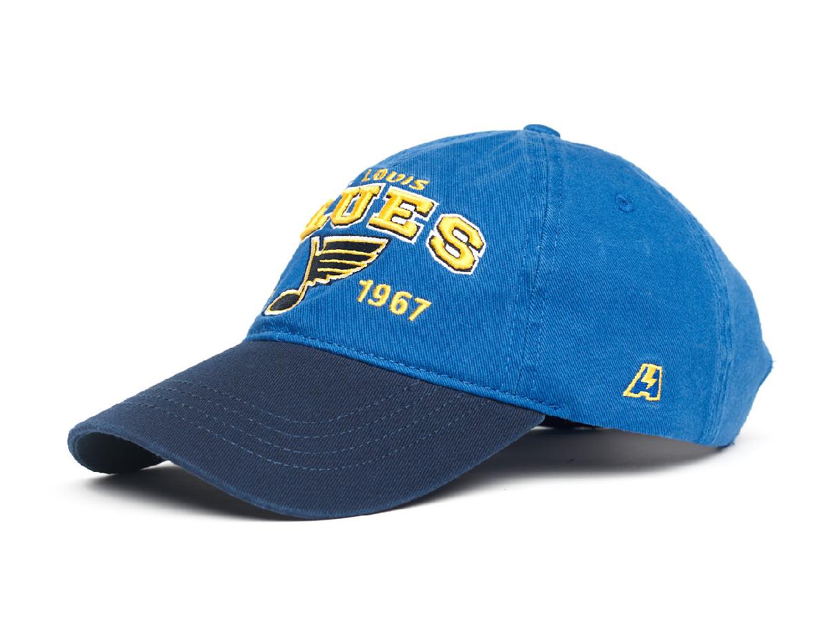 Бейсболка "NHL St.-Louis Blues Hockey Est. 1967" синяя 52-54