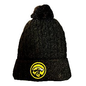 Шапка вязаная на флисе HC SARYARQA с помпоном