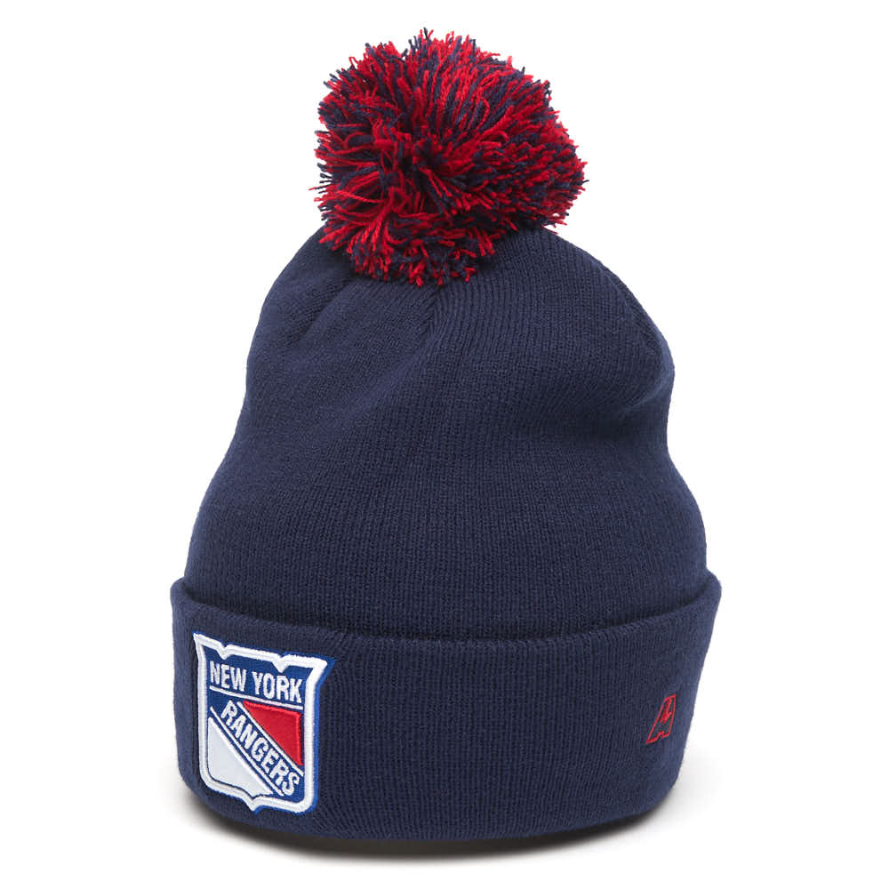 Купить Шапка "NHL New York Rangers" с помпоном синяя 55-58 в Казахстане — Hockey1.kz