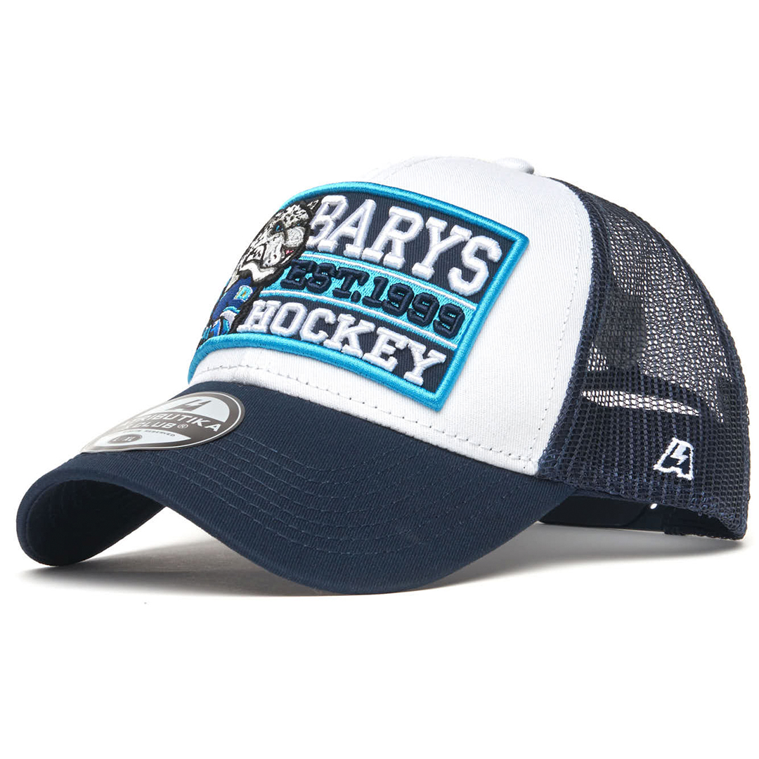 Купить Бейсболка "KHL ХК Барыс Est. 1999" бело-синяя с сеткой 55-58 в Казахстане — Hockey1.kz