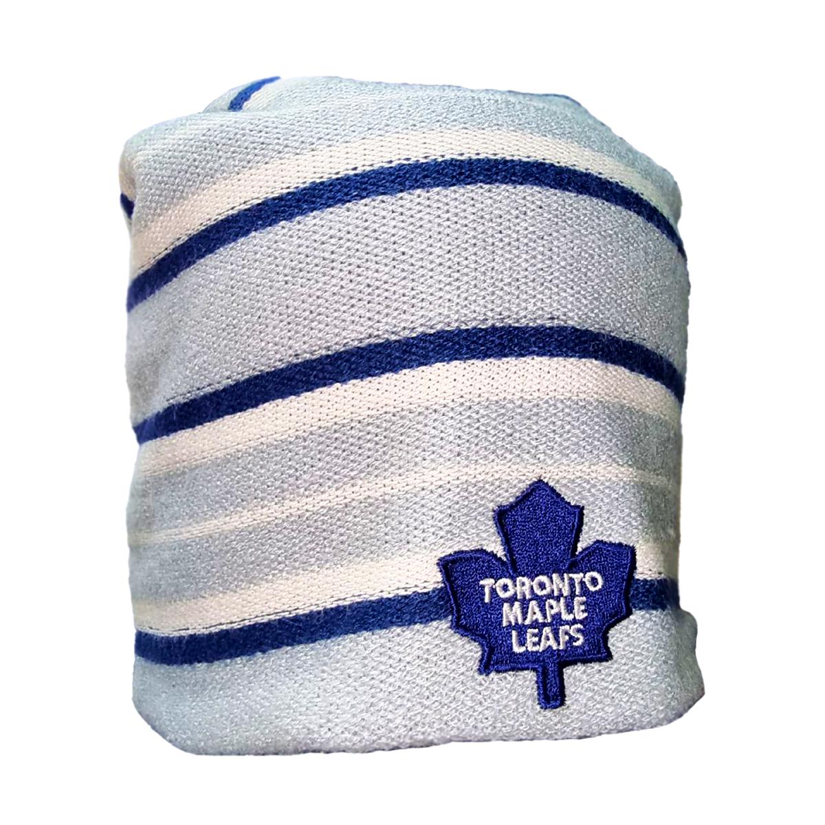 Купить Шапка Reebok Cuffless Knit Toronto Maple Leafs серо-сине-белая в Казахстане — Hockey1.kz