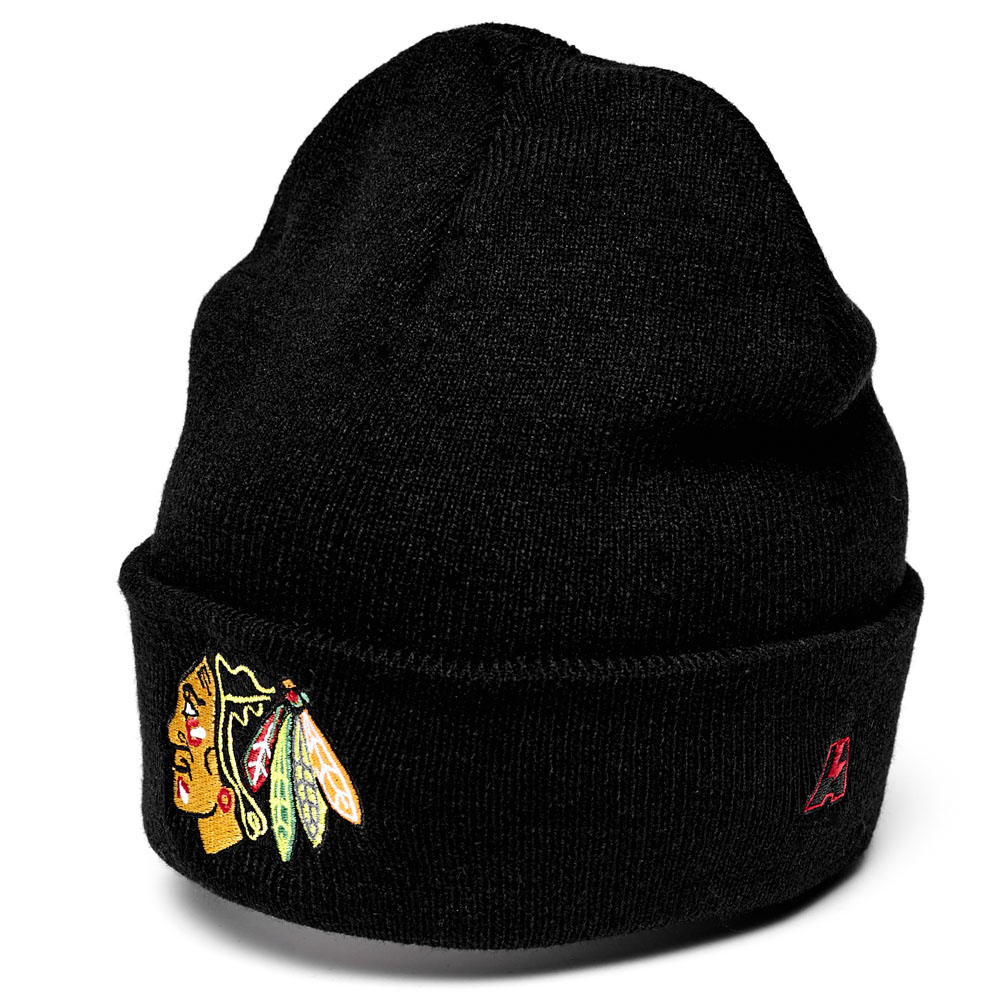 Шапка "NHL Chicago Black Hawks" с вышивкой черная