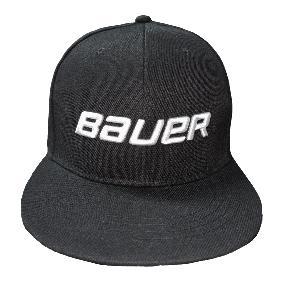 Бейсболка с логотипом Bauer с прямым козырьком черная
