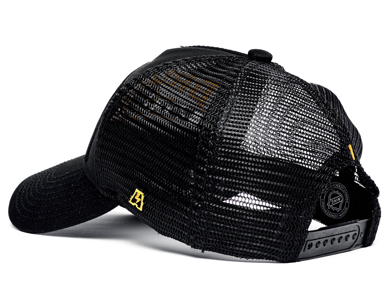 Бейсболка "NHL Boston Bruins Hockey Est. 1924" черная с сеткой