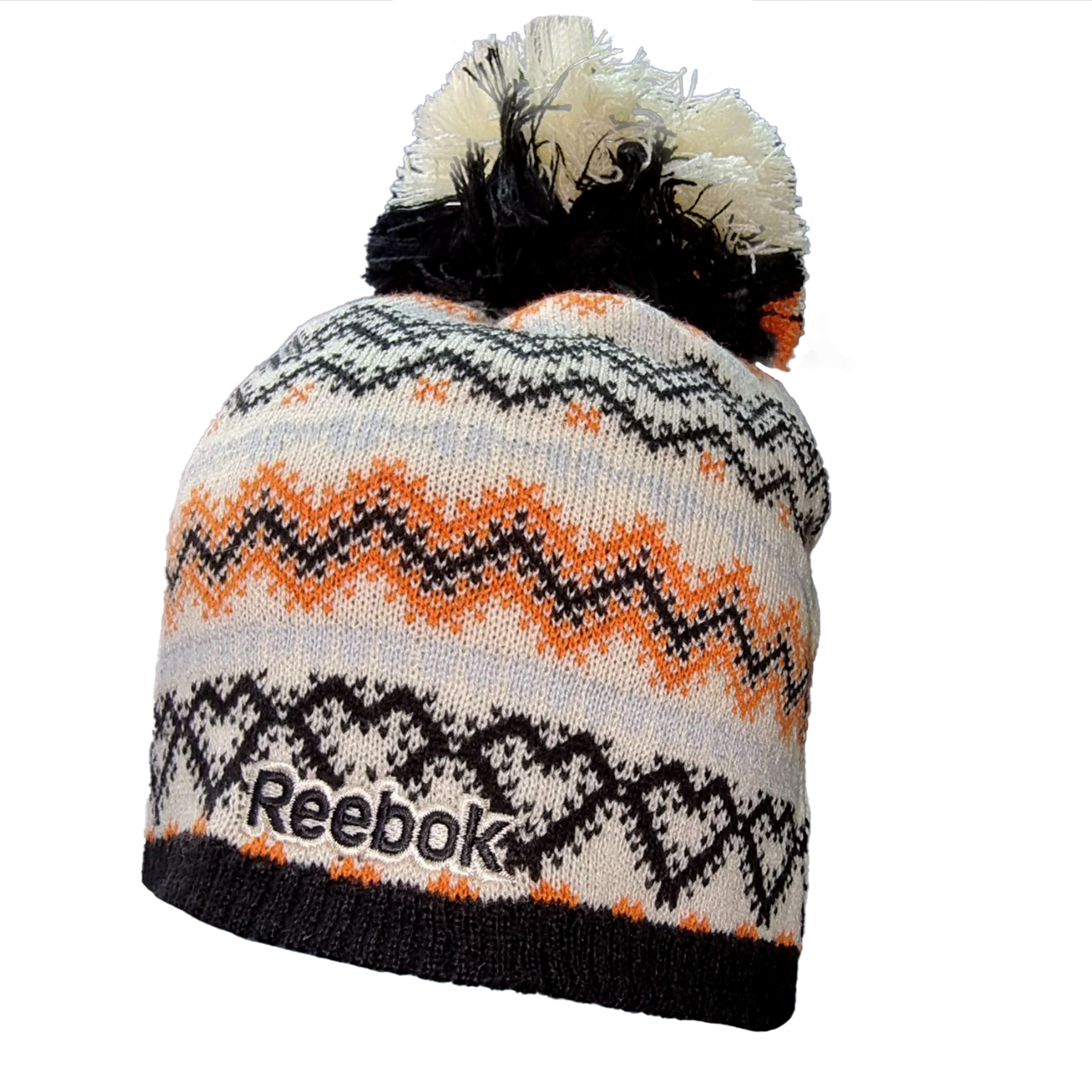 Шапка Reebok с узорами с помпоном