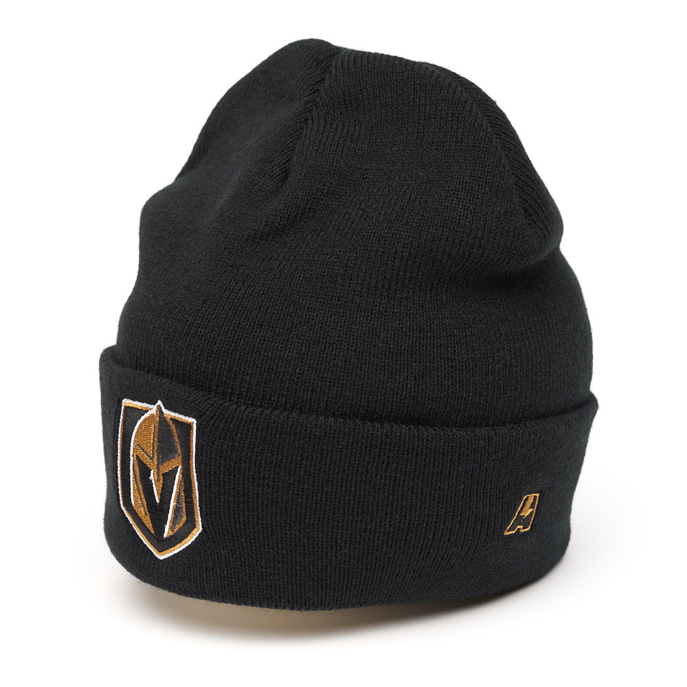 Шапка "NHL Vegas Golden Knights" с вышивкой с отворотом черная