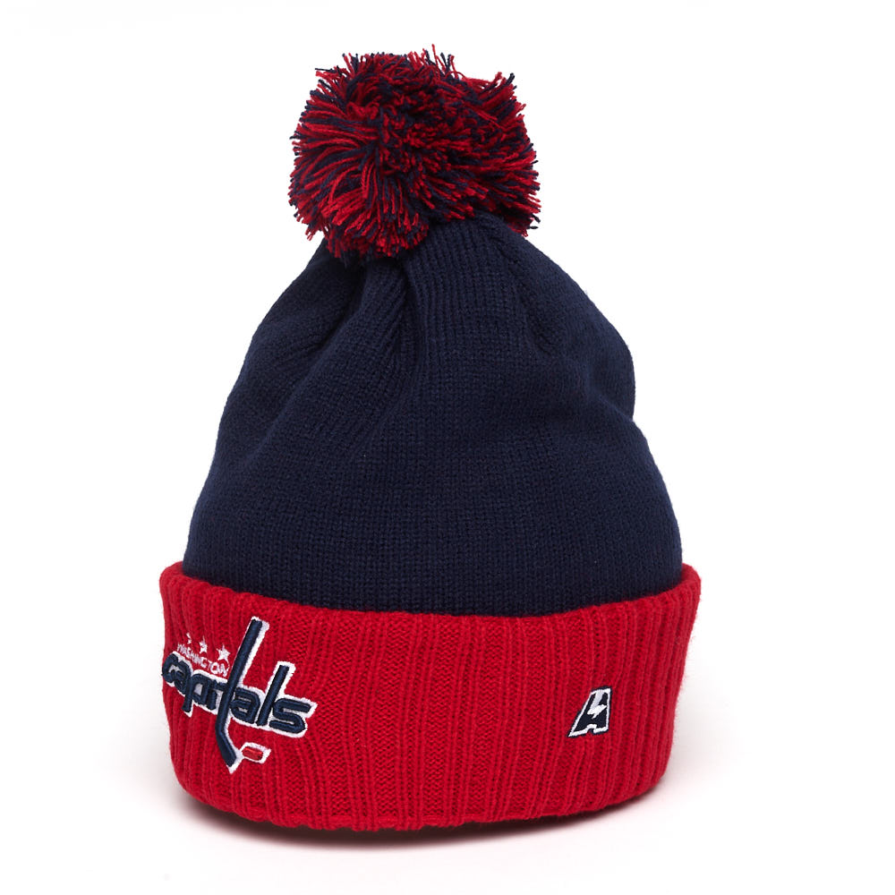 Купить Шапка "NHL Washington Capitals" №9 с помпоном с вышивкой сине-красная в Казахстане — Hockey1.kz
