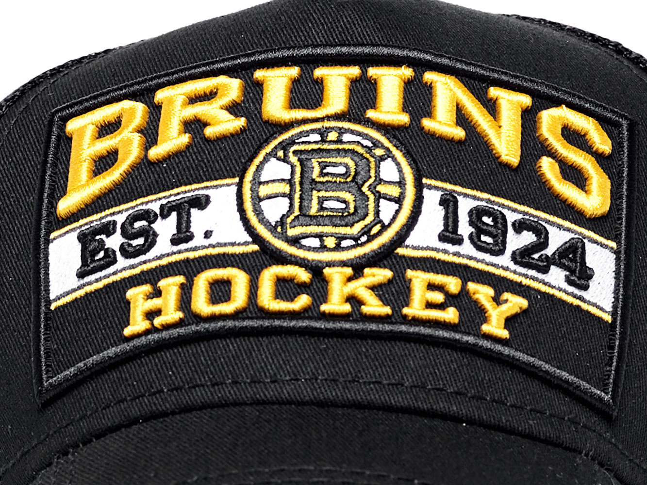 Бейсболка "NHL Boston Bruins Hockey Est. 1924" черная с сеткой
